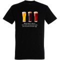 T-shirt homme Trois Bi&egrave;res Blondes Brunes Rousses Noir Profond S
