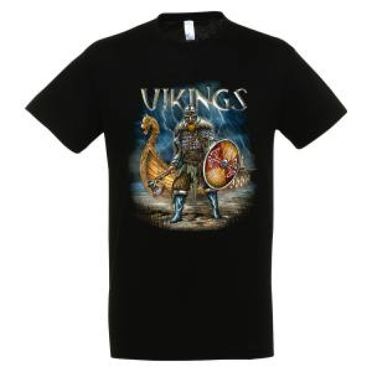 T-shirt homme Viking et Son Drakkar (Exclusif) Noir Profond M
