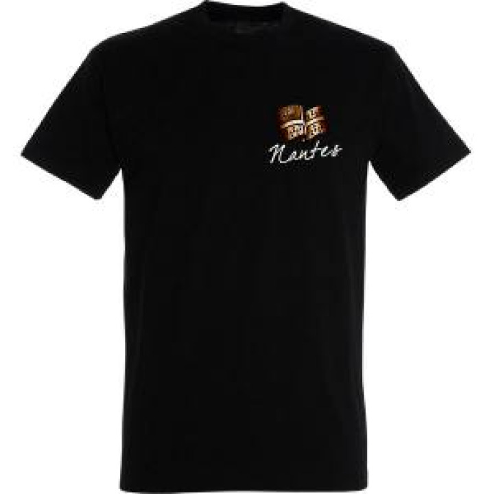 Tshirt homme Vue de Nantes Recto Verso Noir Profond S