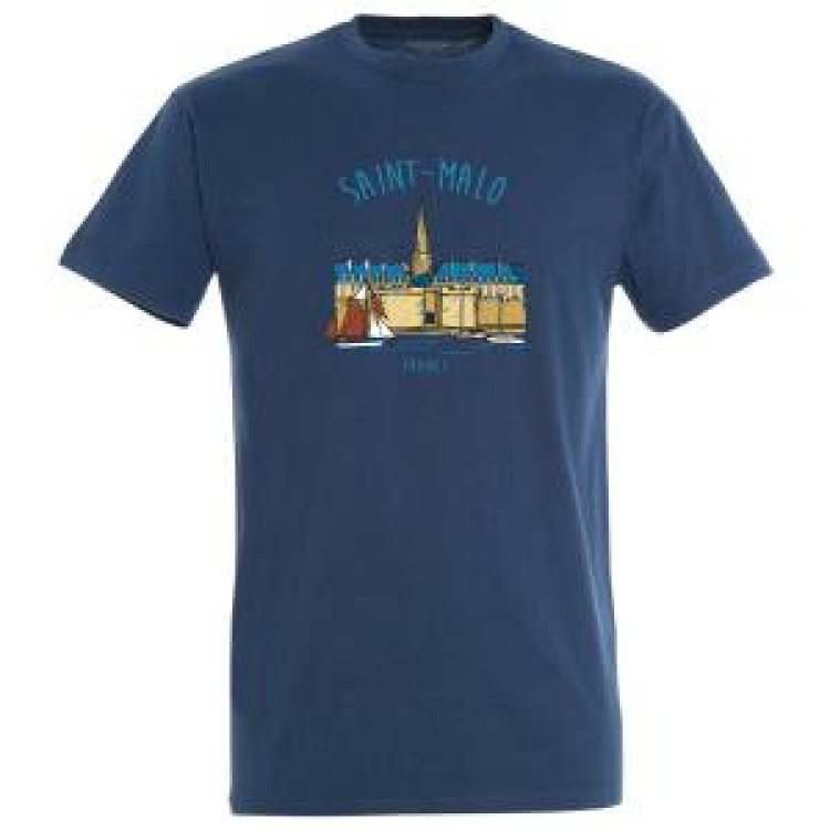 T-shirt homme Vue de Saint Malo Marine XS