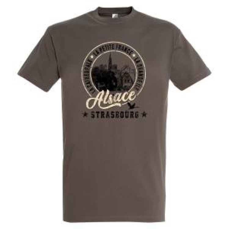 T-shirt homme Vue de Strasbourg Alsace Strasbourg France Noir Profond XL