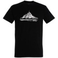 T-shirt homme Vue Mont Saint Michel France Blanc XS