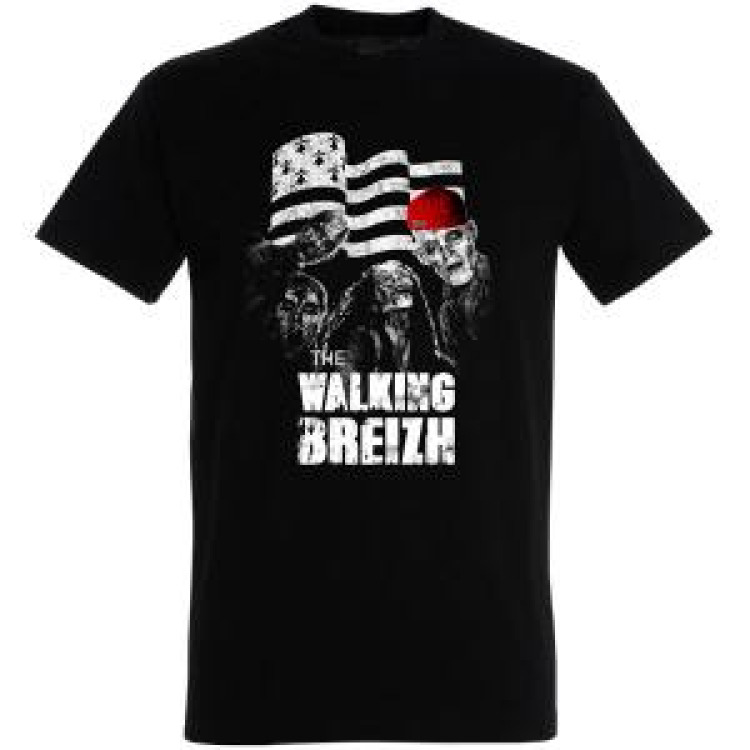 T-shirt homme Walking Breizh Zombies Noir Profond XS