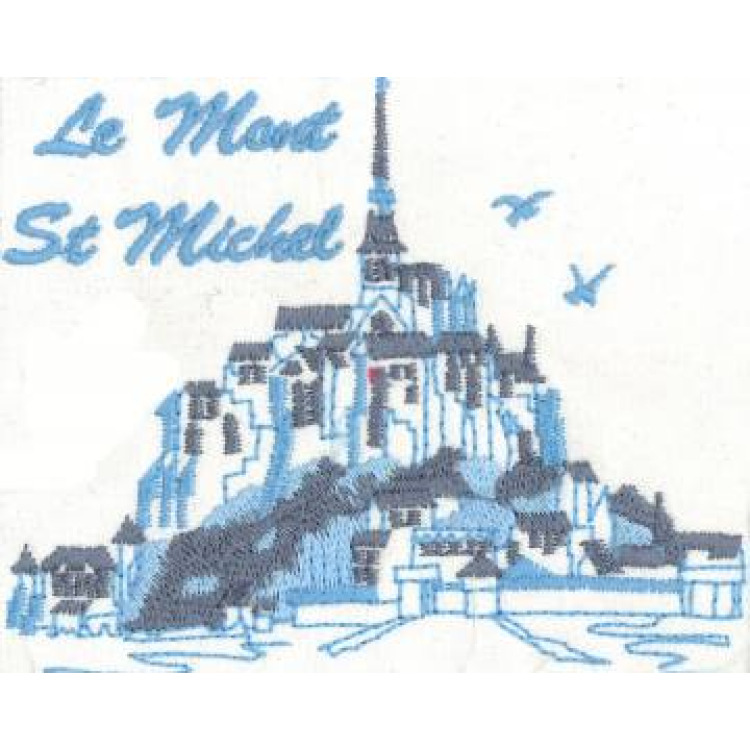 T-shirt Marinière Broderie pocket Mont Saint Michel Camaieu de Bleu rayée XXL