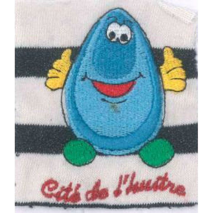 Tshirt Marinière enfant Broderie E1149 Ref 28567 la Cité de lhuitre rayée 2 ans