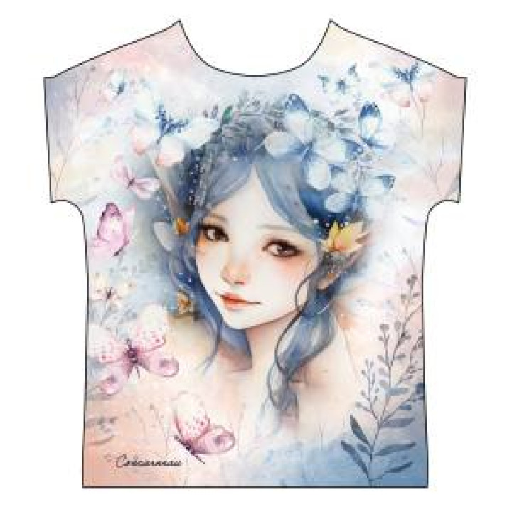 Tshirt Marinière enfant Fée Papillons Concarneau Blanc 4 ans