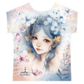 T-shirt Marinière enfant Fée Papillons Île d’Oléron (Avec Silhouette du Phare de Chassiron) Blanc 2 