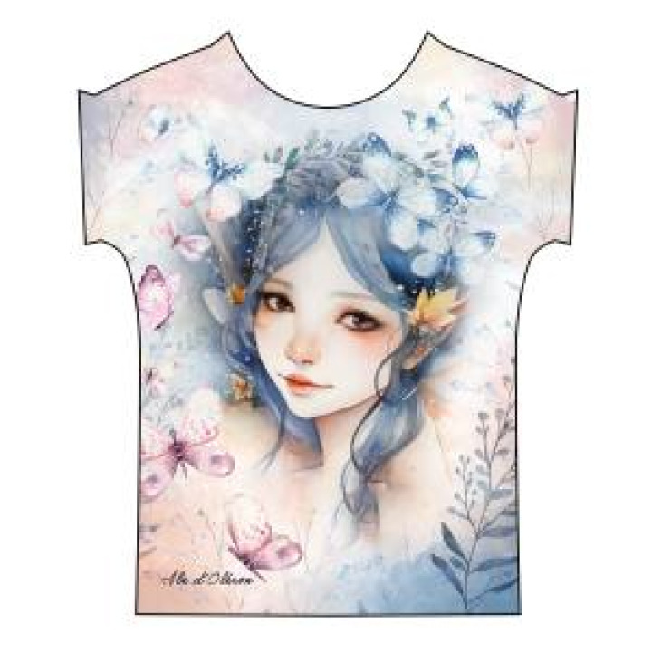 Tshirt Marinière enfant Fée Papillons Île dOléron Blanc 2 ans