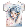 T-shirt Marinière enfant Fée Papillons Île d’Oléron Blanc 2 ans