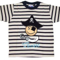T-shirt Marini&egrave;re enfant S&eacute;rigraphie Pirate + Tricorne (Bb3004) ray&eacute;e 2 ans