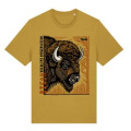 T-shirt premium bio Bison Linocut Safari Train Latte S