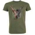 T-shirt premium bio Cerf Native Tribes Cerza + transfert Col Cerza British Khaki S