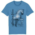 T-shirt premium bio Cheval Mid Heather Blue XS