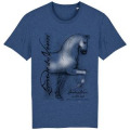T-shirt premium bio Cheval Mid Heather Blue L