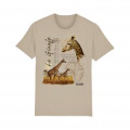 T-shirt premium bio Girafe + transfert Col Parc Animalier d’Auvergne Desert Dust S