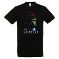 T-shirt premium bio Gorille Polychrome Vallée des Singes Black S
