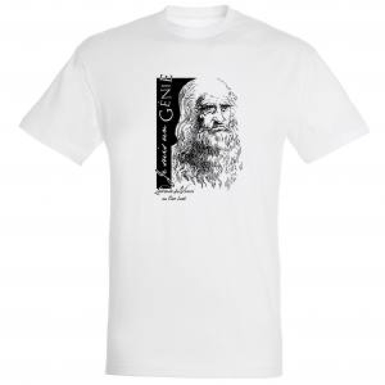 T-shirt premium bio Je suis un Génie New Version White XL