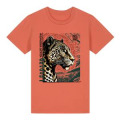 T-shirt premium bio L&eacute;opard Linocut Zoo de Thoiry Fiesta XS