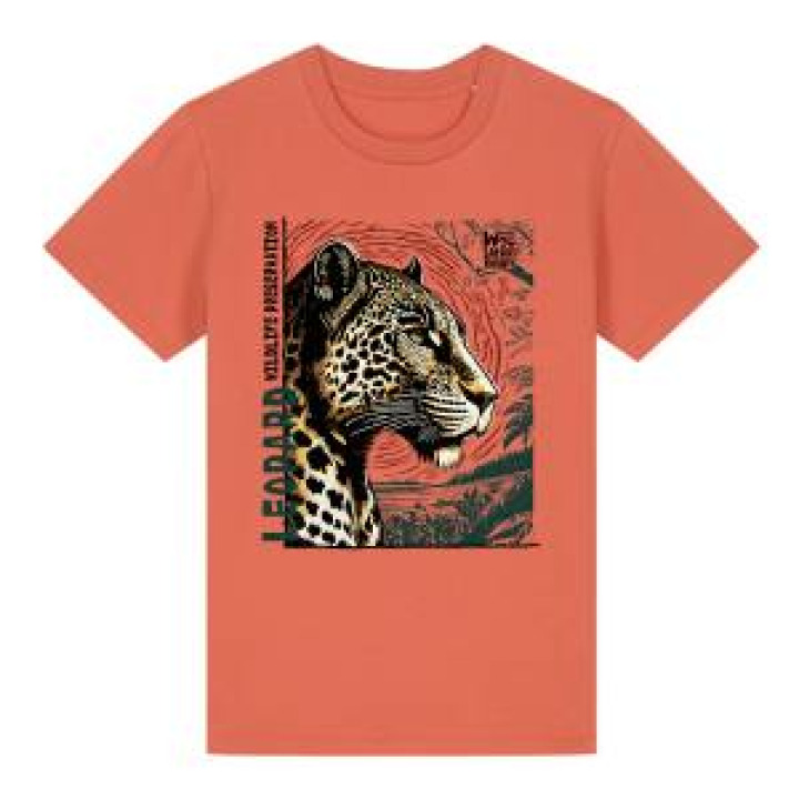 Tshirt premium bio Léopard Linocut Zoo de Thoiry Fiesta S