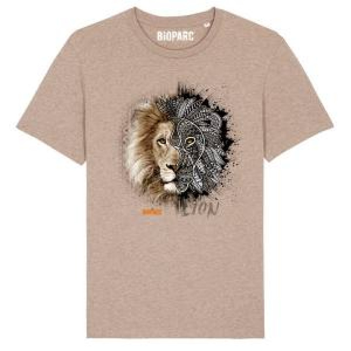 Tshirt premium bio Lion Tribes Bioparc Heather Sand S
