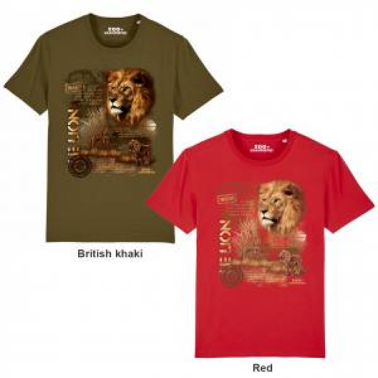 T-shirt premium bio Lion Zoo de Champrepus Red S