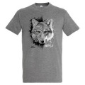 T-shirt premium bio Loup Natives Tribes Alpha Parc Animalier + transfert Col Alpha Parc Animalier Ci