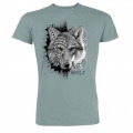 T-shirt premium bio Loup Natives Tribes Cerza + transfert Col Cerza Khaki S