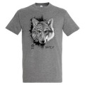 T-shirt premium bio Loup Natives Tribes + transfert Col Parc Animalier des Pyrénées Citadelle Blue S