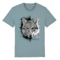 T-shirt premium bio Loup Natives Tribes Gris Chin&eacute; S
