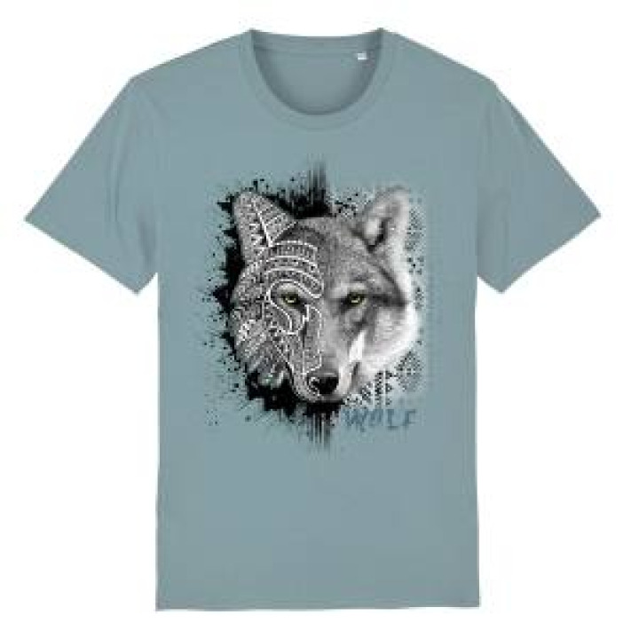 Tshirt premium bio Loup Natives Tribes Citadelle Blue M