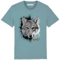T-shirt premium bio Loup Tribes Bioparc + transfert Col Bioparc Heather Grey S