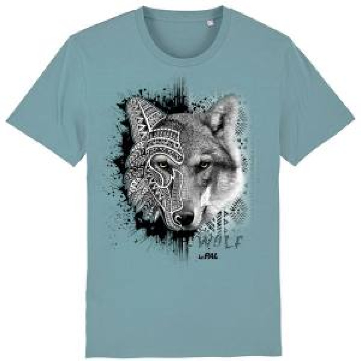 Tshirt premium bio Loup Tribes le Pal Citadelle Blue XS