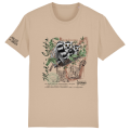 T-shirt premium bio Maki Catta + transfert manche droite Vallée des Singes Desert Dust XXL