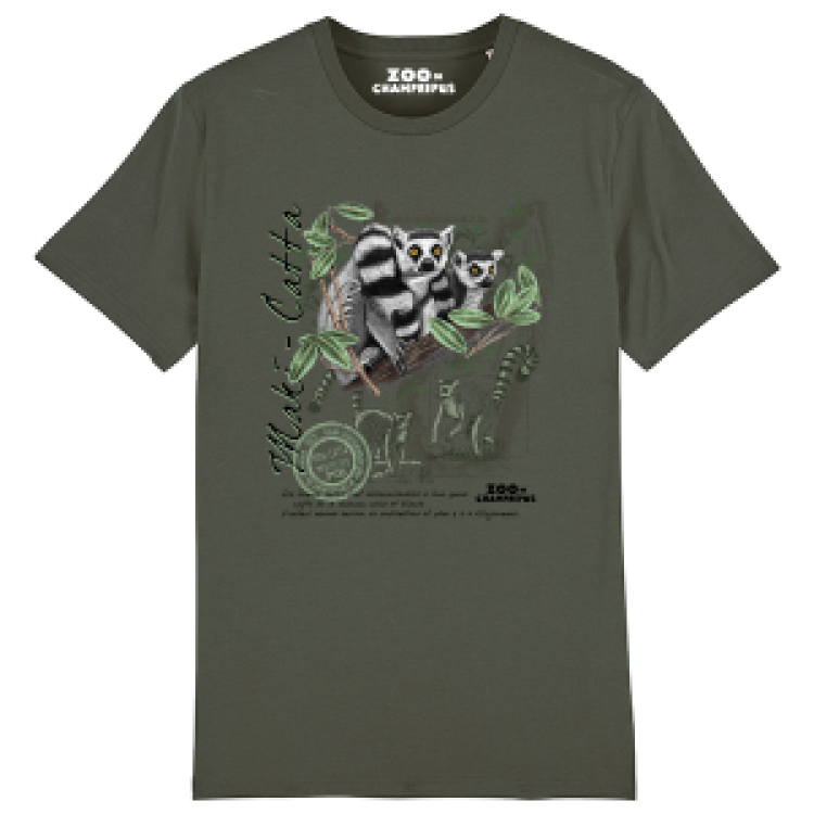 T-shirt premium bio Maki Catta Zoo de Champrepus Khaki S