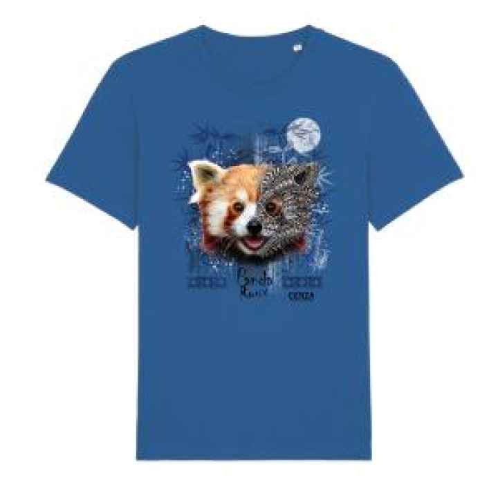 Tshirt premium bio Panda Roux Native Tribes Cerza  transfert Col Cerza Bright blue S