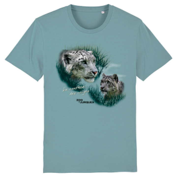 Tshirt premium bio Panthère des Neiges Zoo de Jurques Citadelle Blue S
