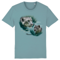 T-shirt premium bio Panth&egrave;re des Neiges Zoo de Jurques Citadelle Blue S