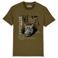T-shirt premium bio Panthère + transfert Col Zoo les Sables d’Olonne Burgundy S