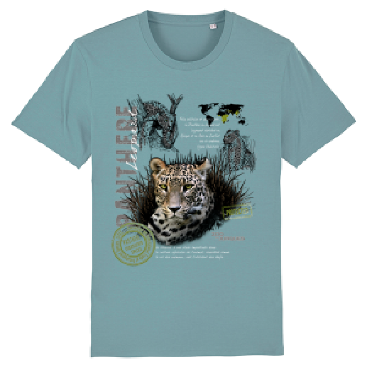 T-shirt premium bio Panth&egrave;re Zoo de Jurques Burgundy M