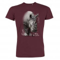 T-shirt premium bio Rhino Tribes Cerza + transfert Col Cerza Bright Orange S