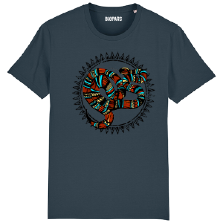 Tshirt premium bio Serpent de Couleurs  transfert Col Bioparc India Ink Grey S