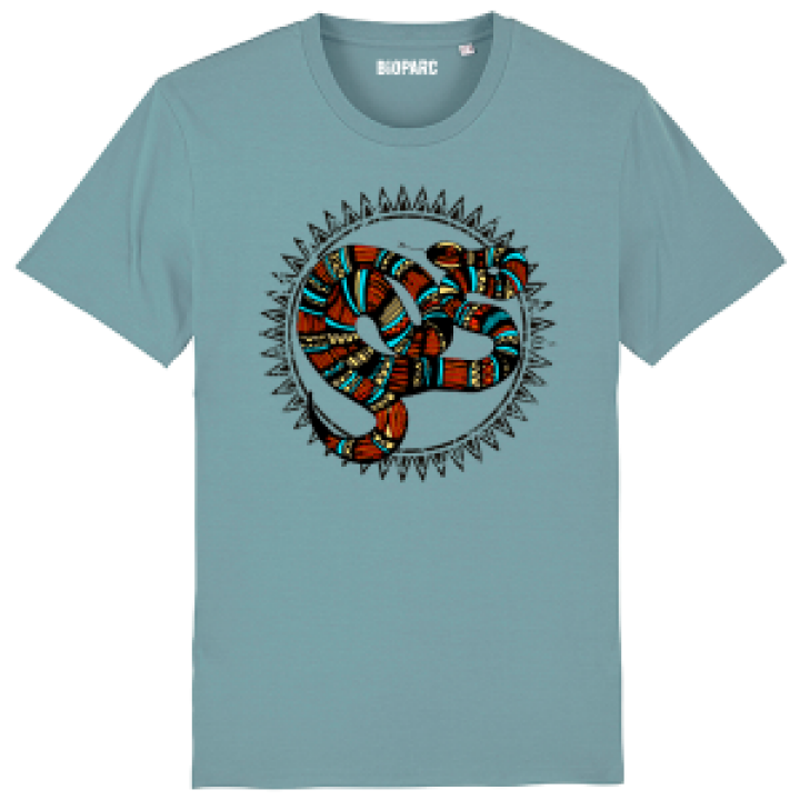 Tshirt premium bio Serpent de Couleurs  transfert Col Bioparc Citadelle Blue M