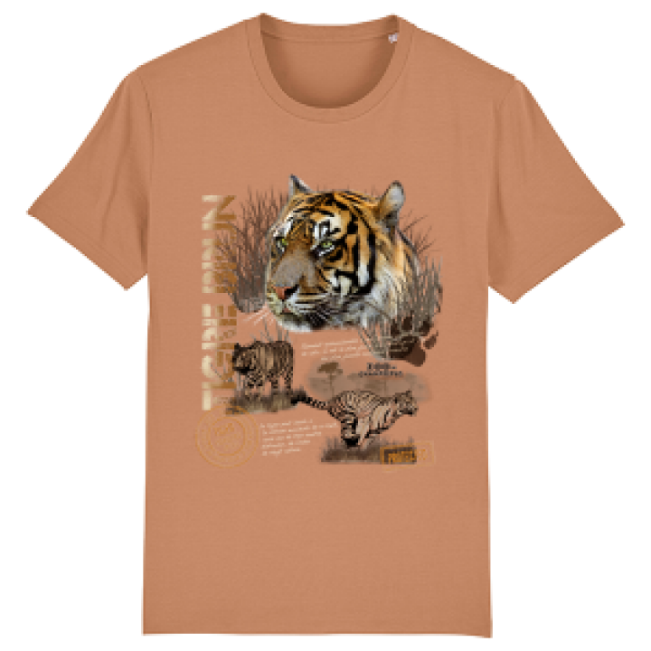 Tshirt premium bio Tigre Brun Zoo de Champrepus Desert Dust XS
