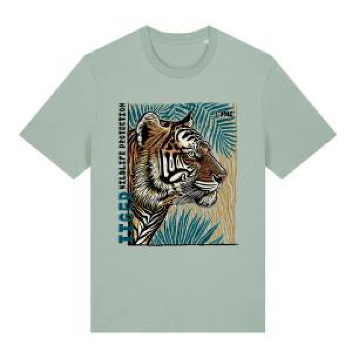 Tshirt premium bio Tigre Linocut le Pal Aloe  Stanley M