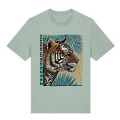 T-shirt premium bio Tigre Linocut Zoo Boissière du Dore Aloe - Stanley S