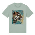 T-shirt premium bio Tigre Linocut Zoo de Thoiry Aloe - Stanley XS