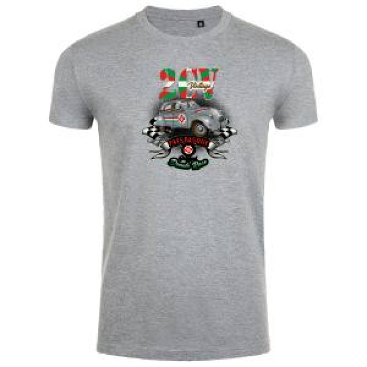 Tshirt unisexe 2 CV Vintage Pays Basque Gris Chiné XS