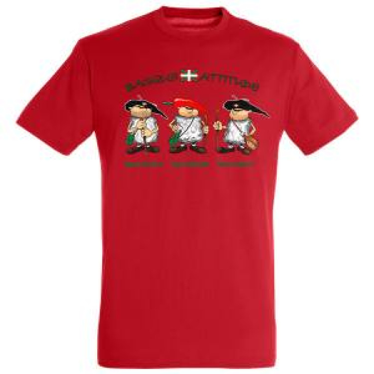 T-shirt unisexe Basque Standard/ Espelette/ Bayonne Rouge L
