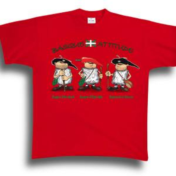 Tshirt unisexe Basque Standard Espelette de la Rhune Rouge M