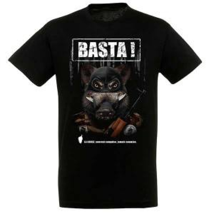 Tshirt unisexe Basta Sanglier Masque Corse Noir Profond S
